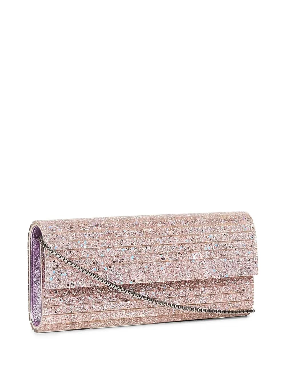 Sweetie glitter-ribbed clutch