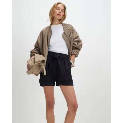 Black Belt Detail Shorts