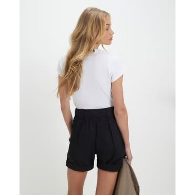 Black Belt Detail Shorts