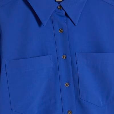 Blue Long Sleeve Tailored Shirt