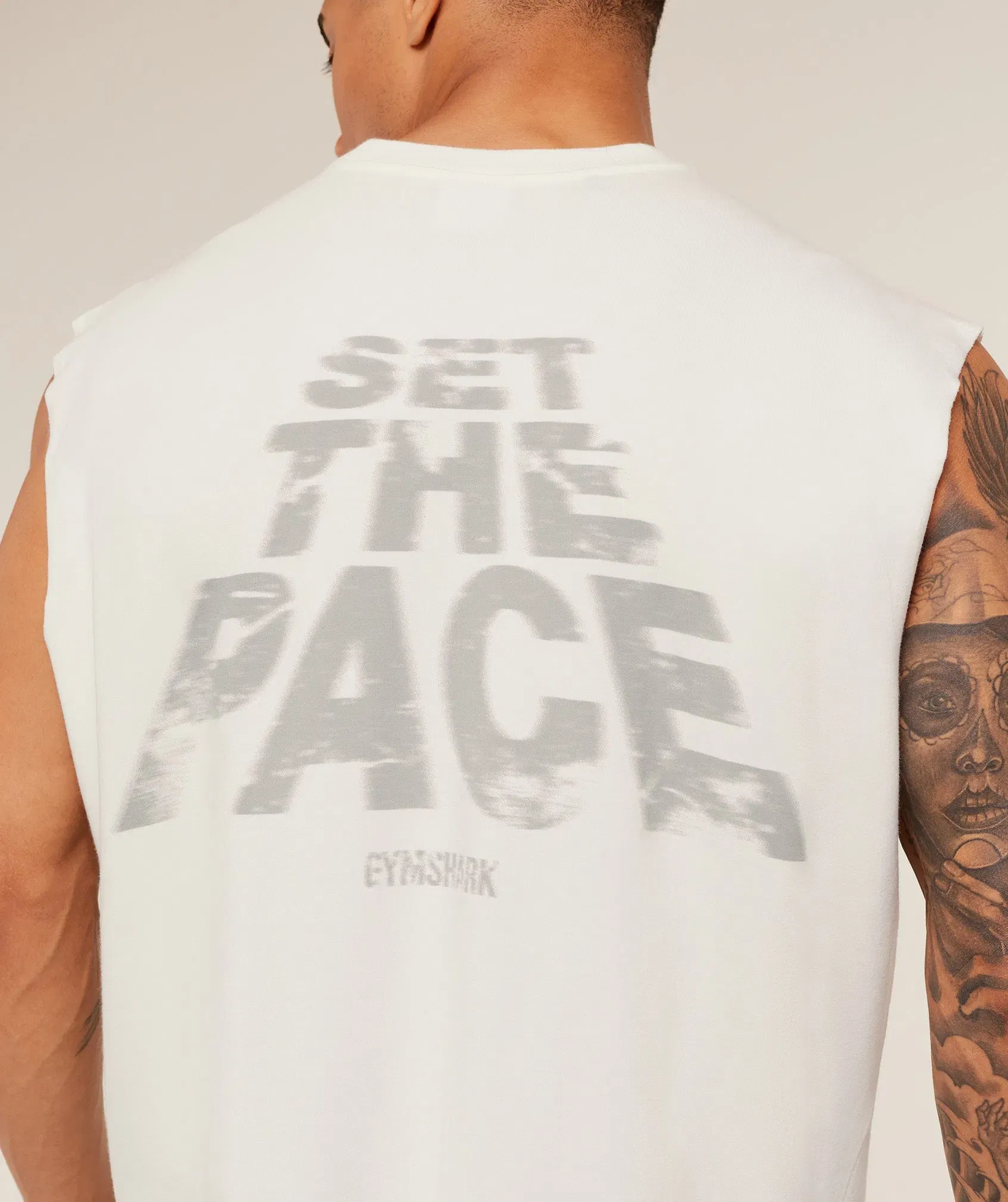 Gymshark Set The Pace Tank - GS Soft White