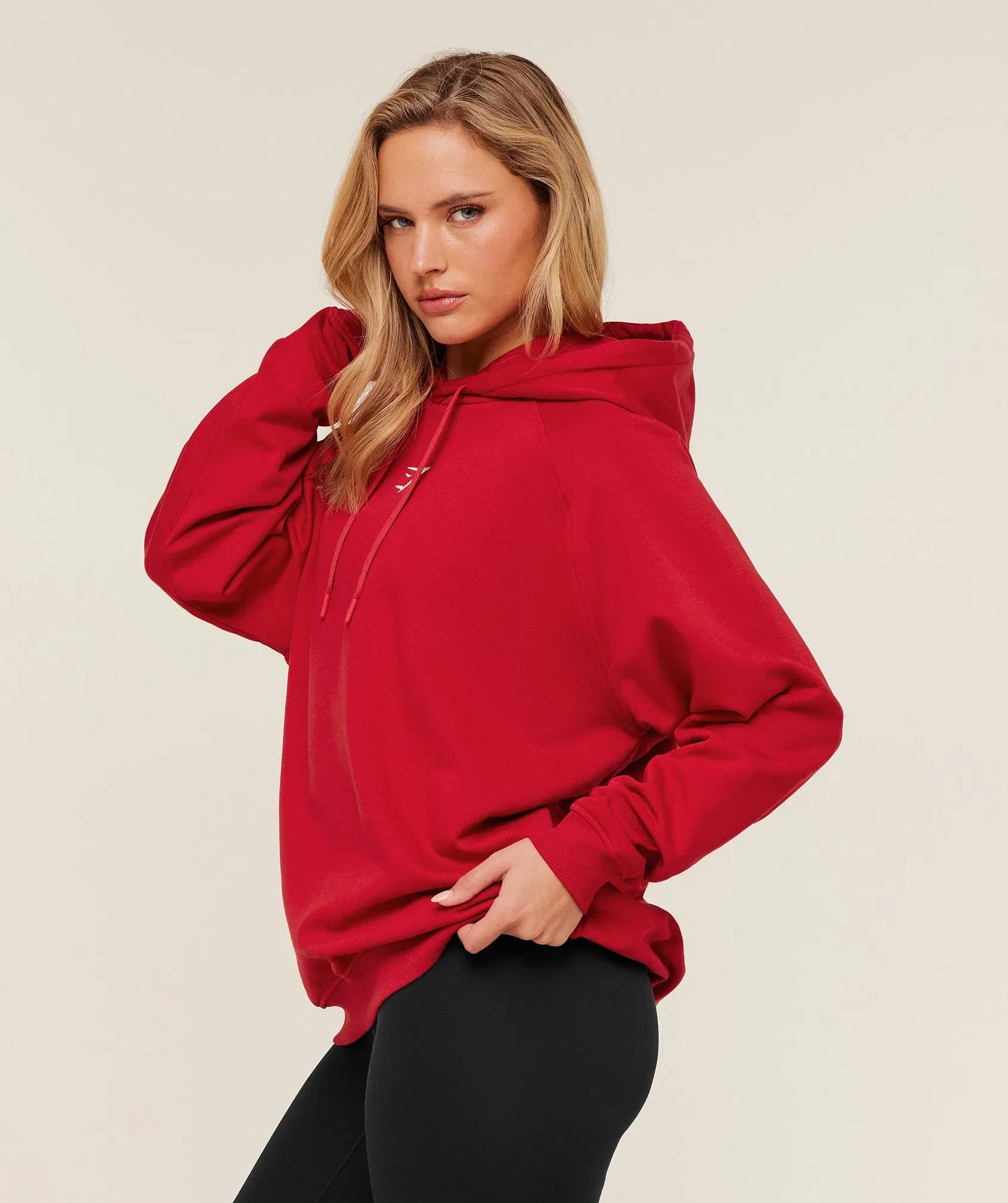 Gymshark Training Oversized Fleece Hoodie - Carmine Red