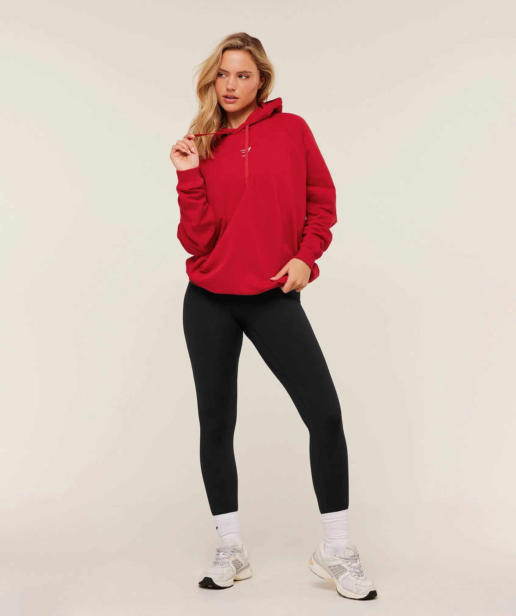 Gymshark Training Oversized Fleece Hoodie - Carmine Red
