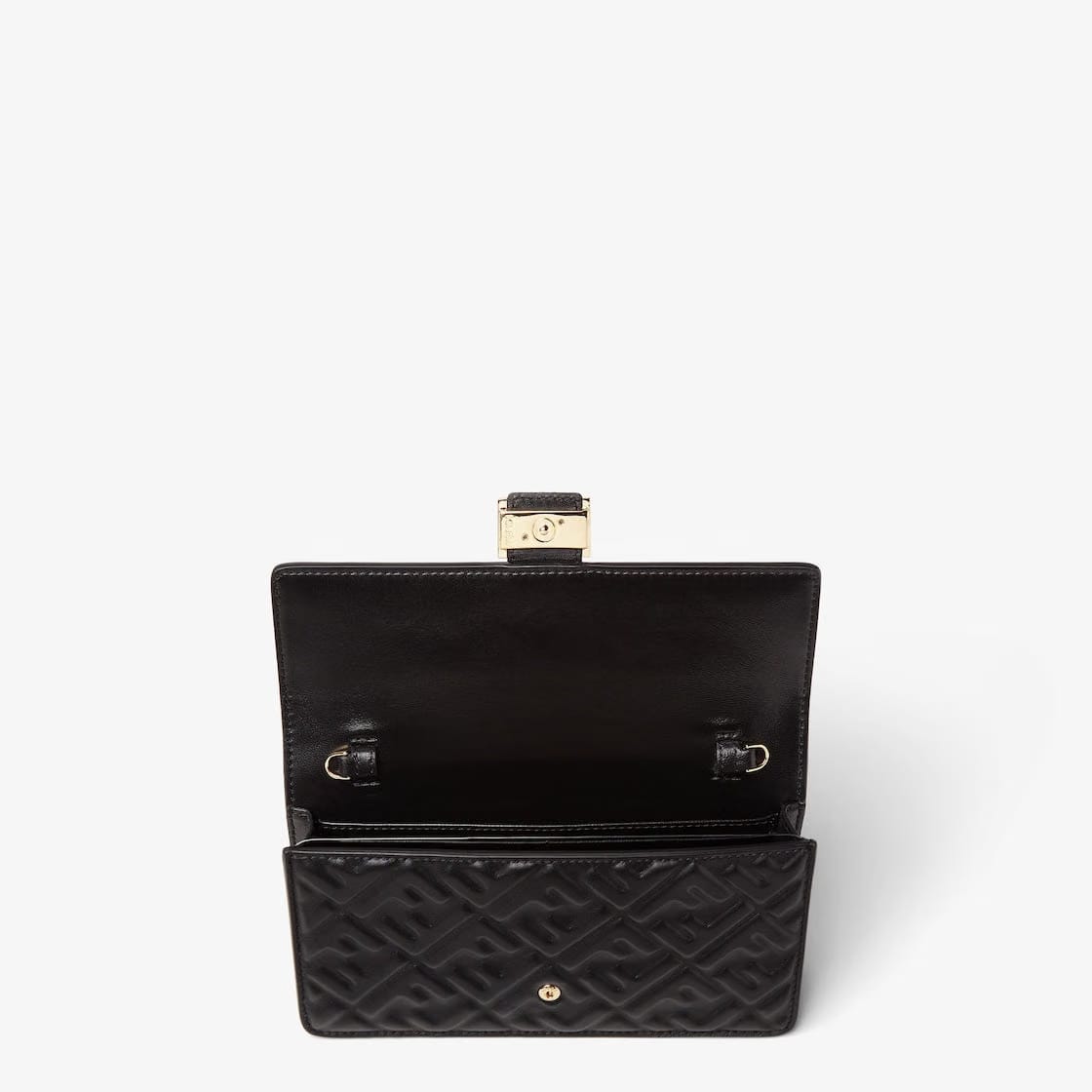 Wallet On Chain Baguette Black nappa leather wallet