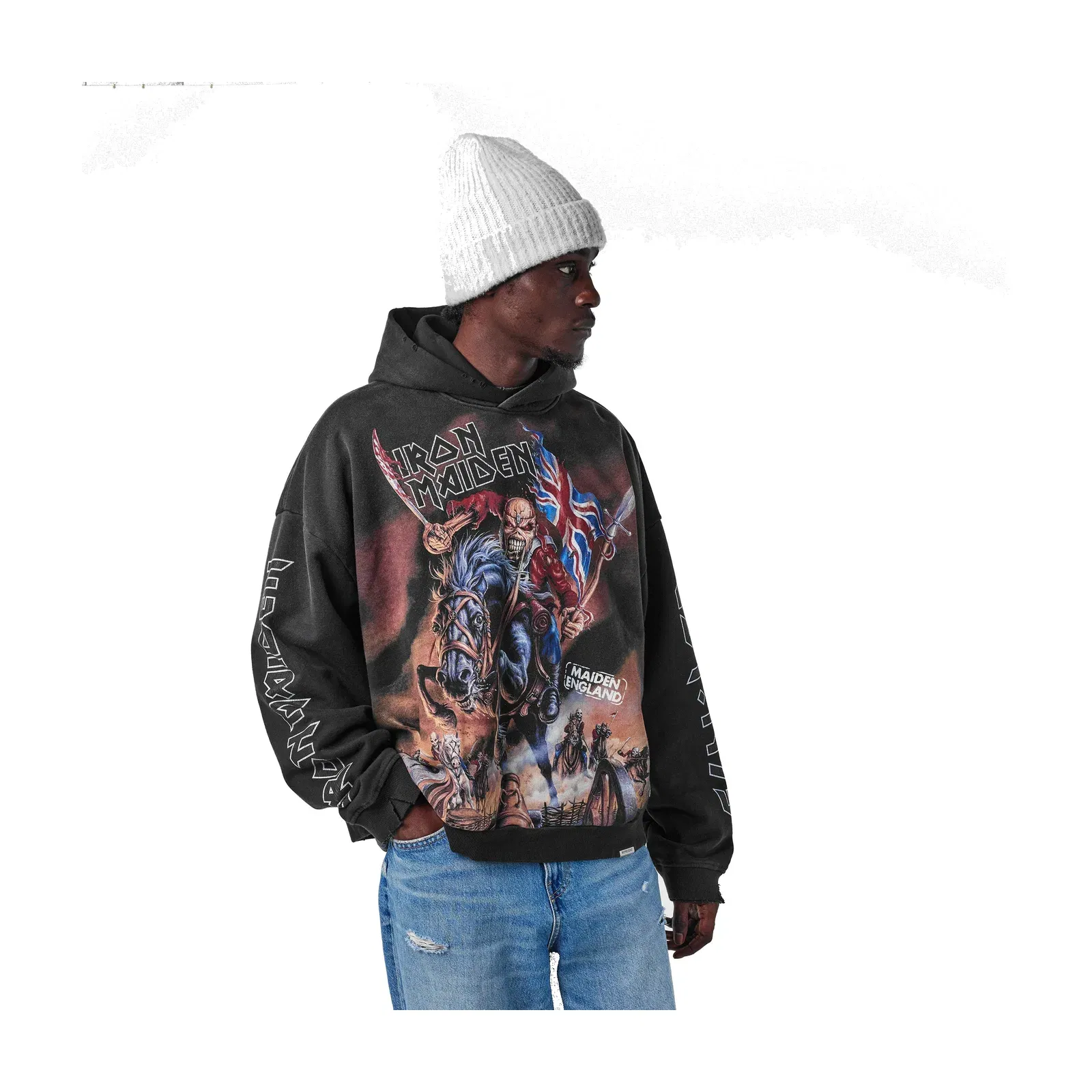 x Iron Maiden Steed Cotton Long Sleeve Graphic Hoodie
