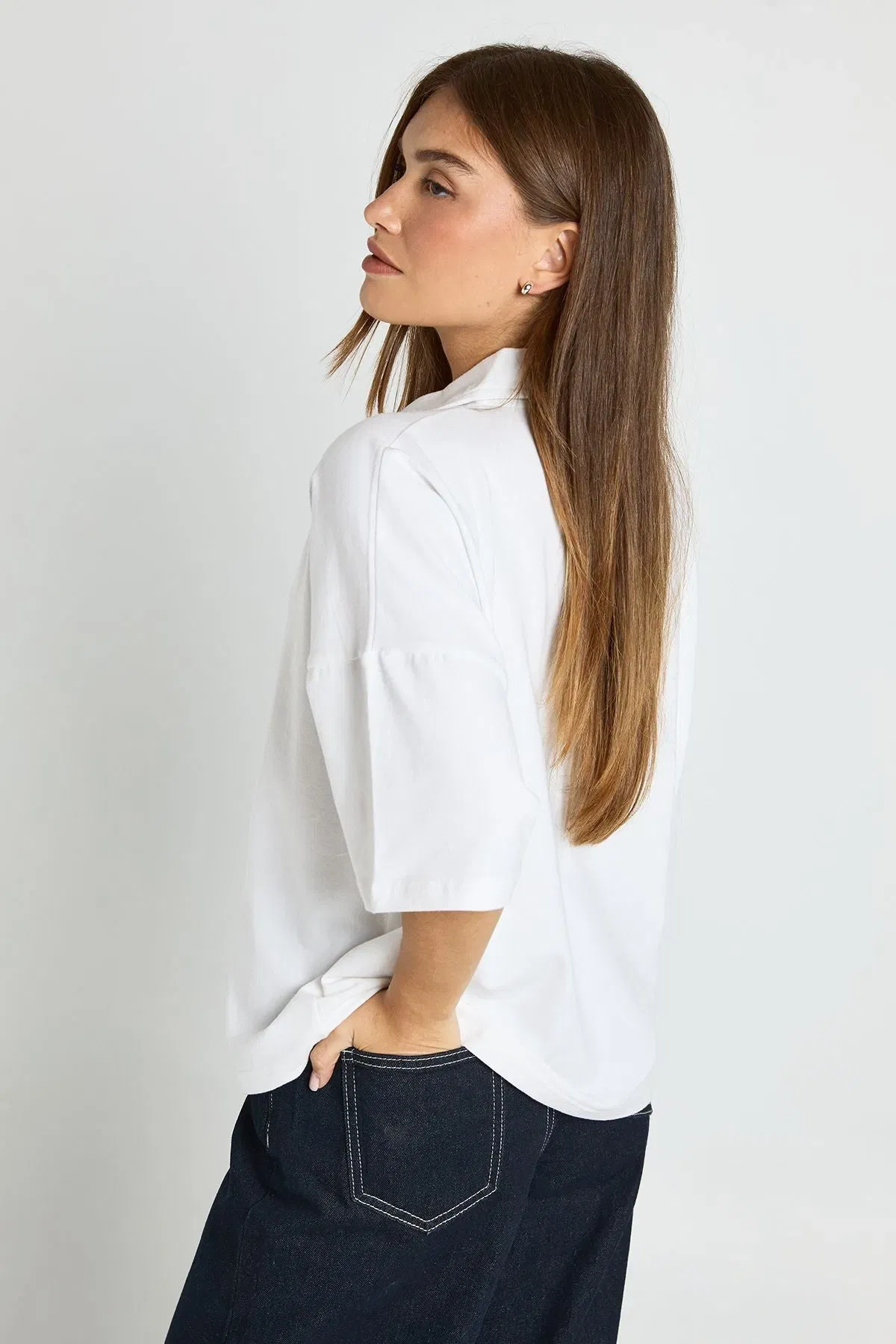 V Neck Oversized T-Shirt