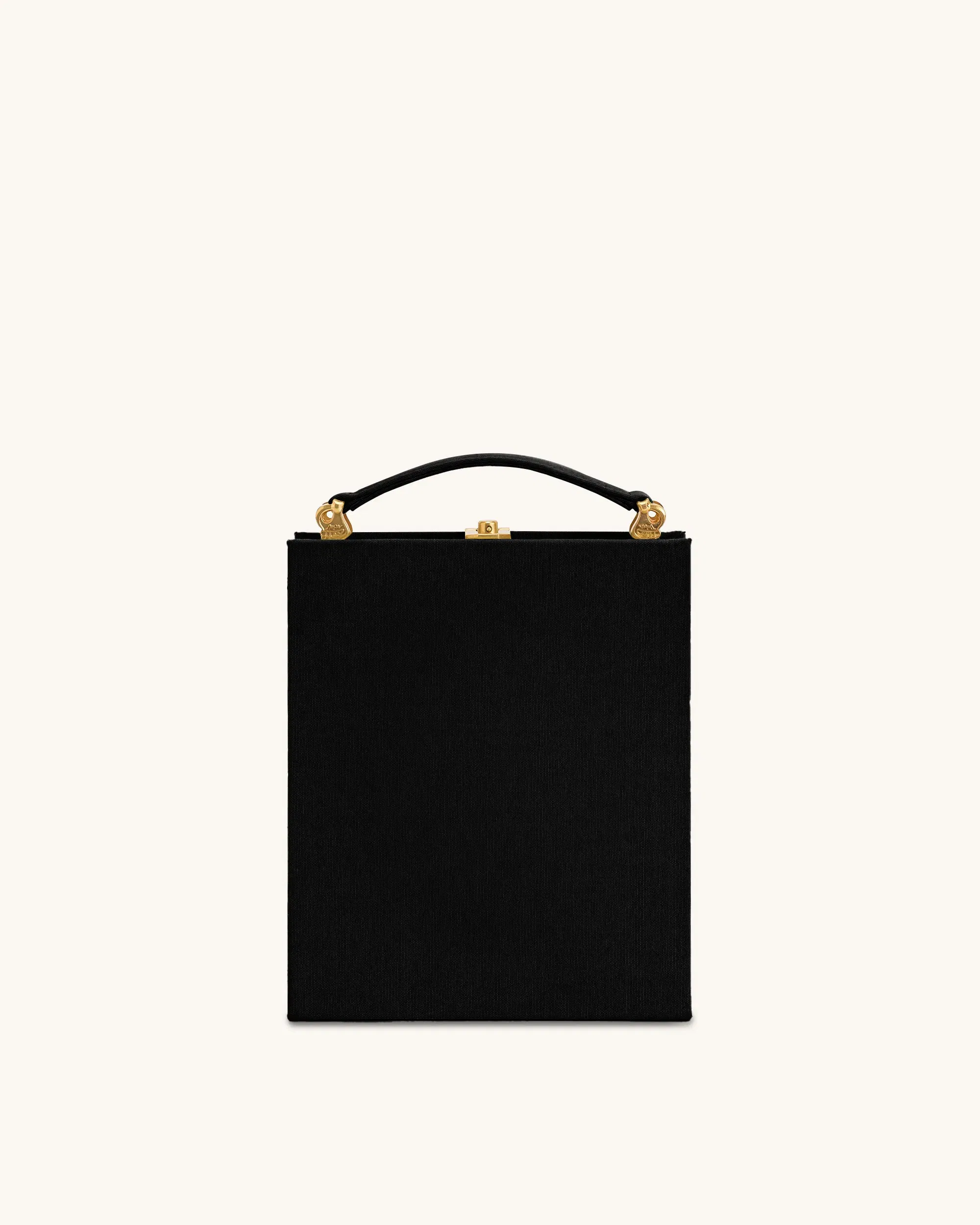Taya-Puppy Pattern Book Shape Clutch Bag - Black