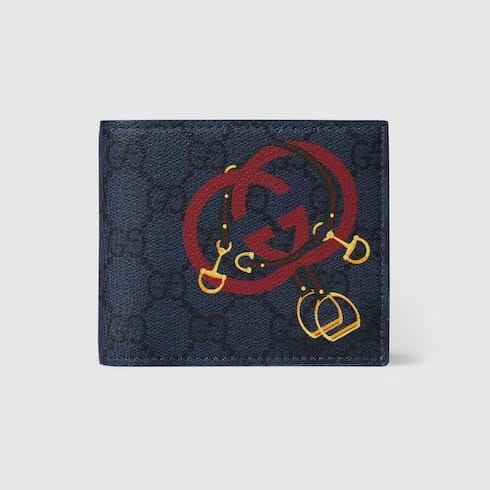 GG bi-fold wallet with print