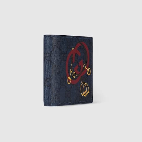 GG bi-fold wallet with print