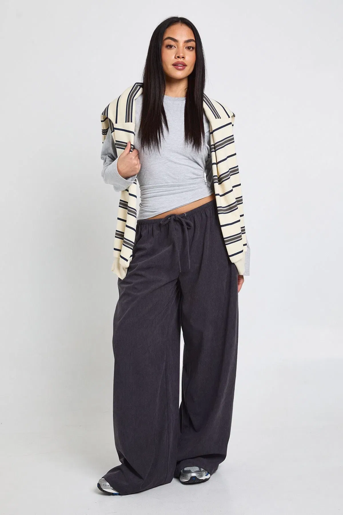 Flare Sleeve Cinched Waist Top