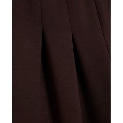 Brown Premium Pleat Front Trousers