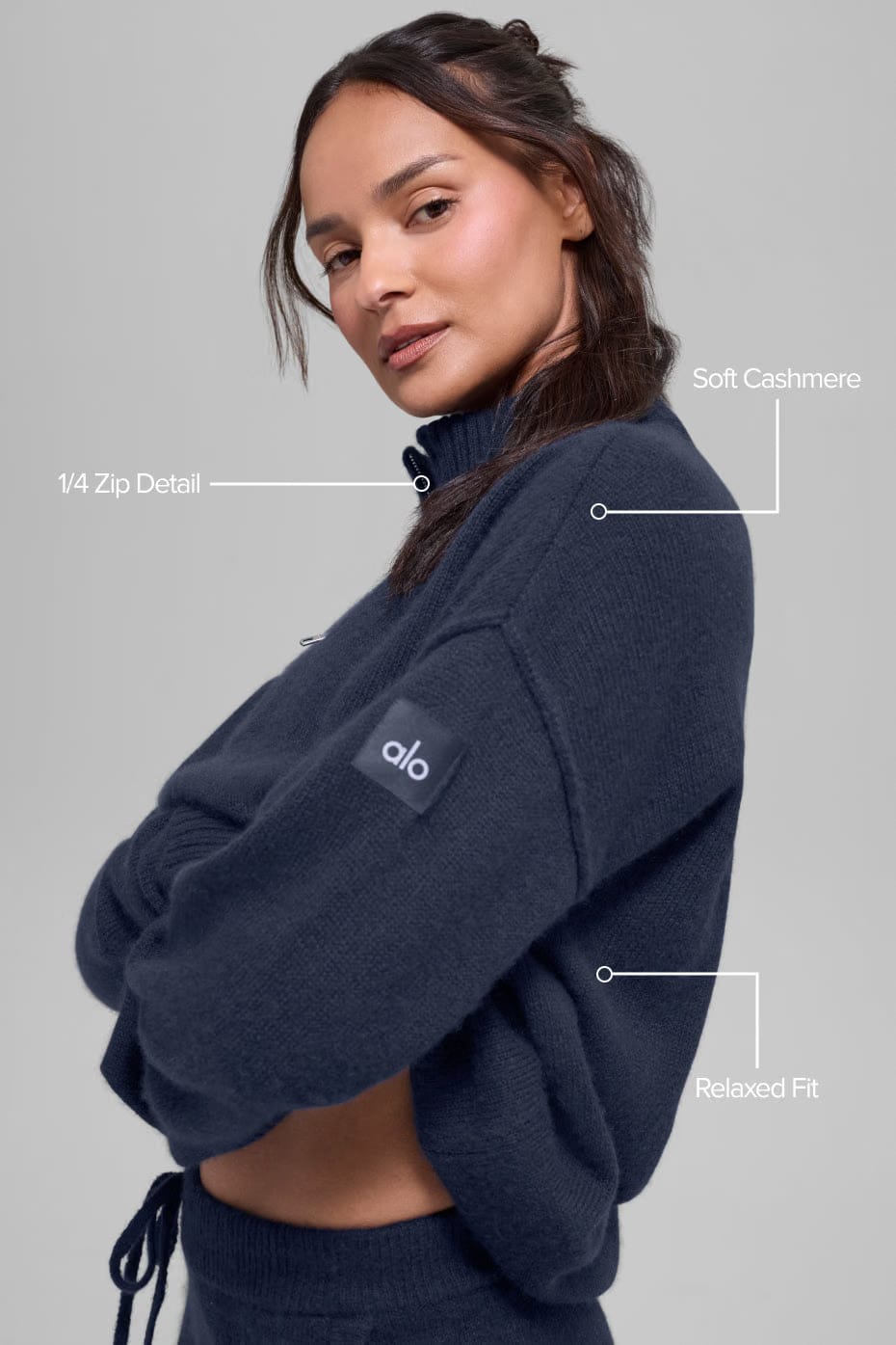 Wool Cashmere New Class 1/4 Zip Pullover