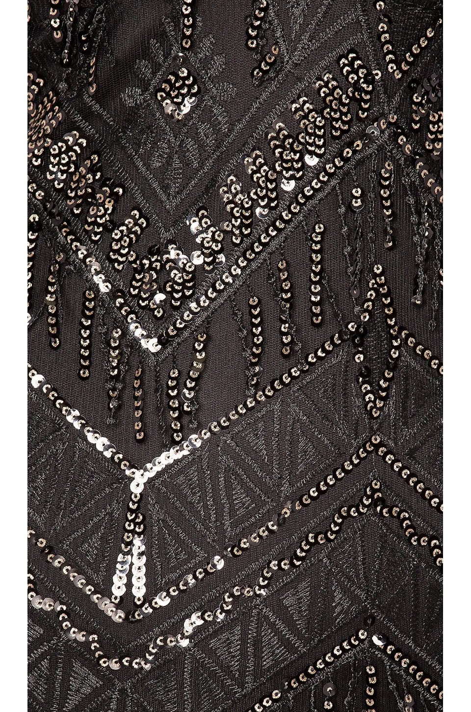 superdown Nia Sequin Fringe Dress in Black