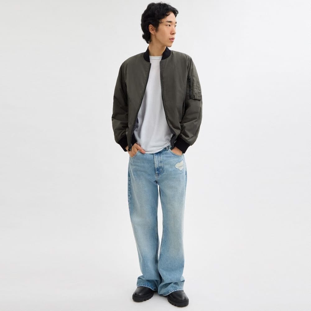 Reversible Bomber Jacket In Recycled Polyester