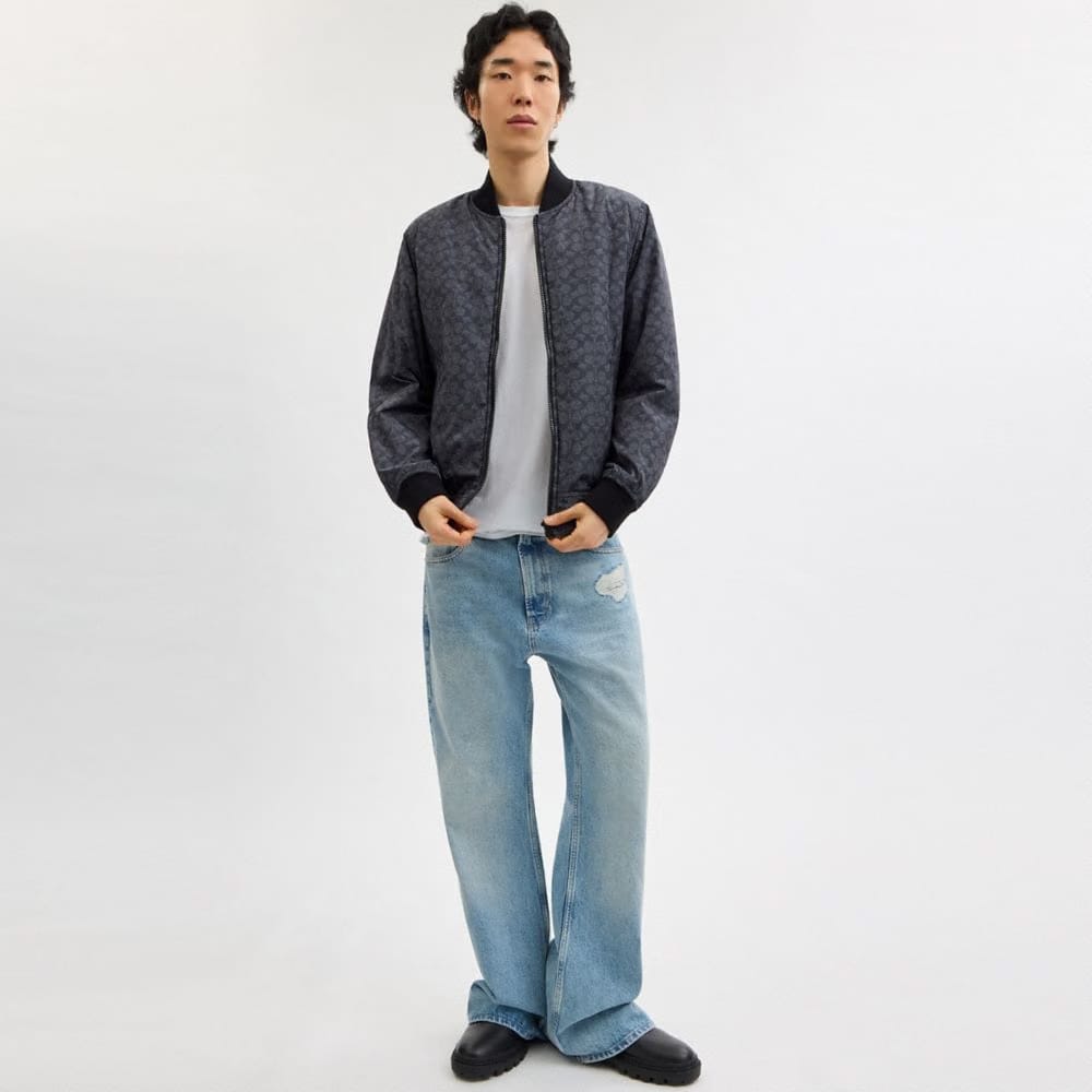 Reversible Bomber Jacket In Recycled Polyester