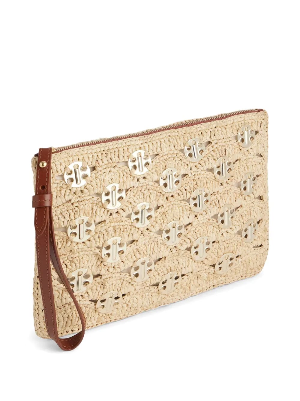 lurex-detail clutch bag