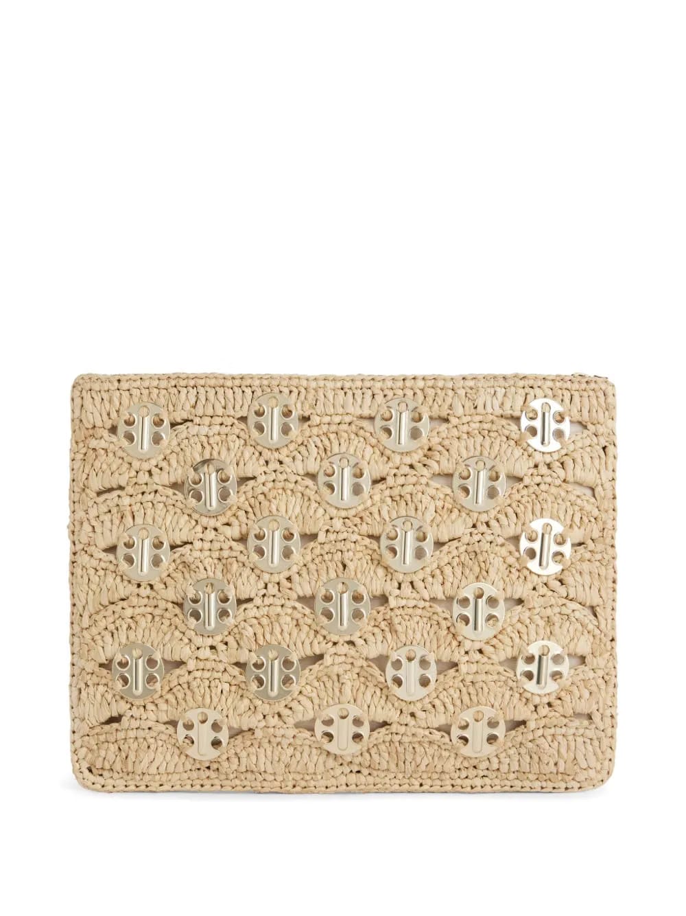 lurex-detail clutch bag