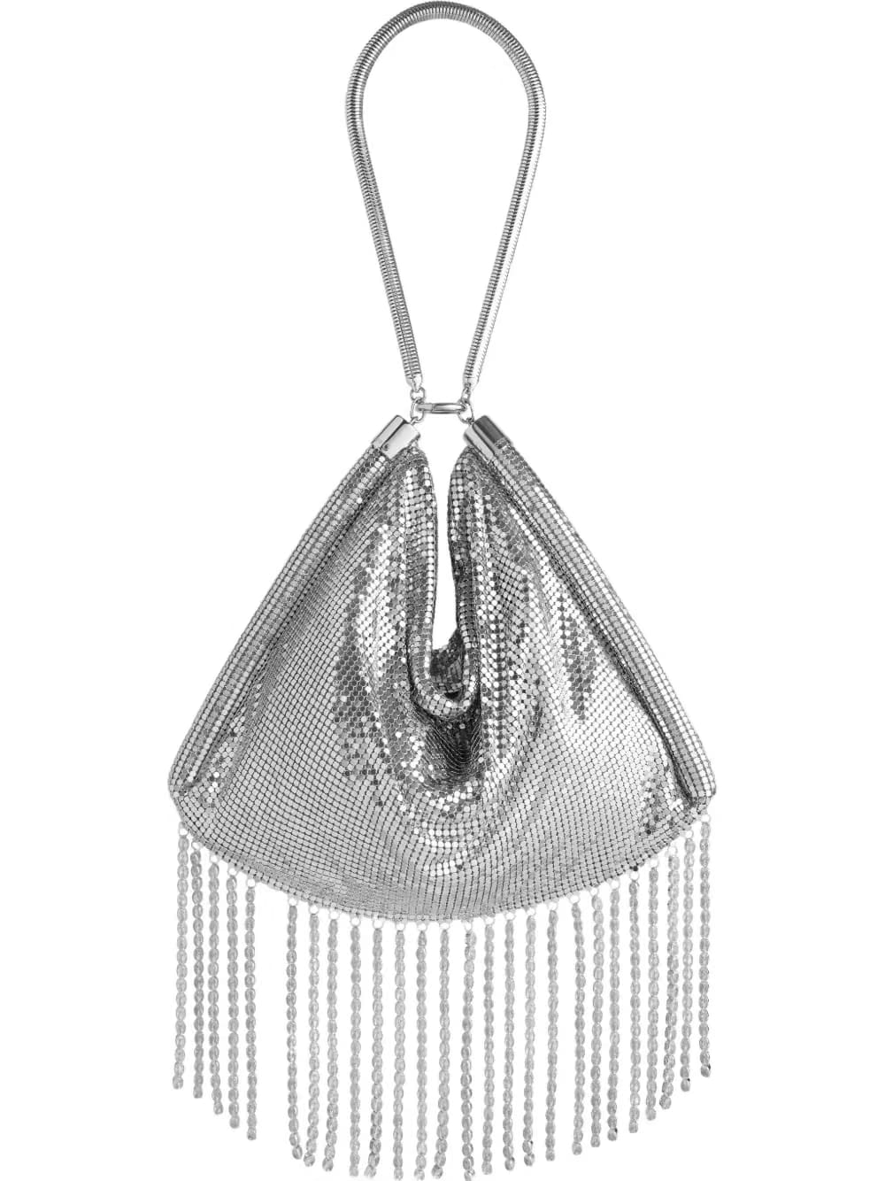 chainmail fringe shoulder bag