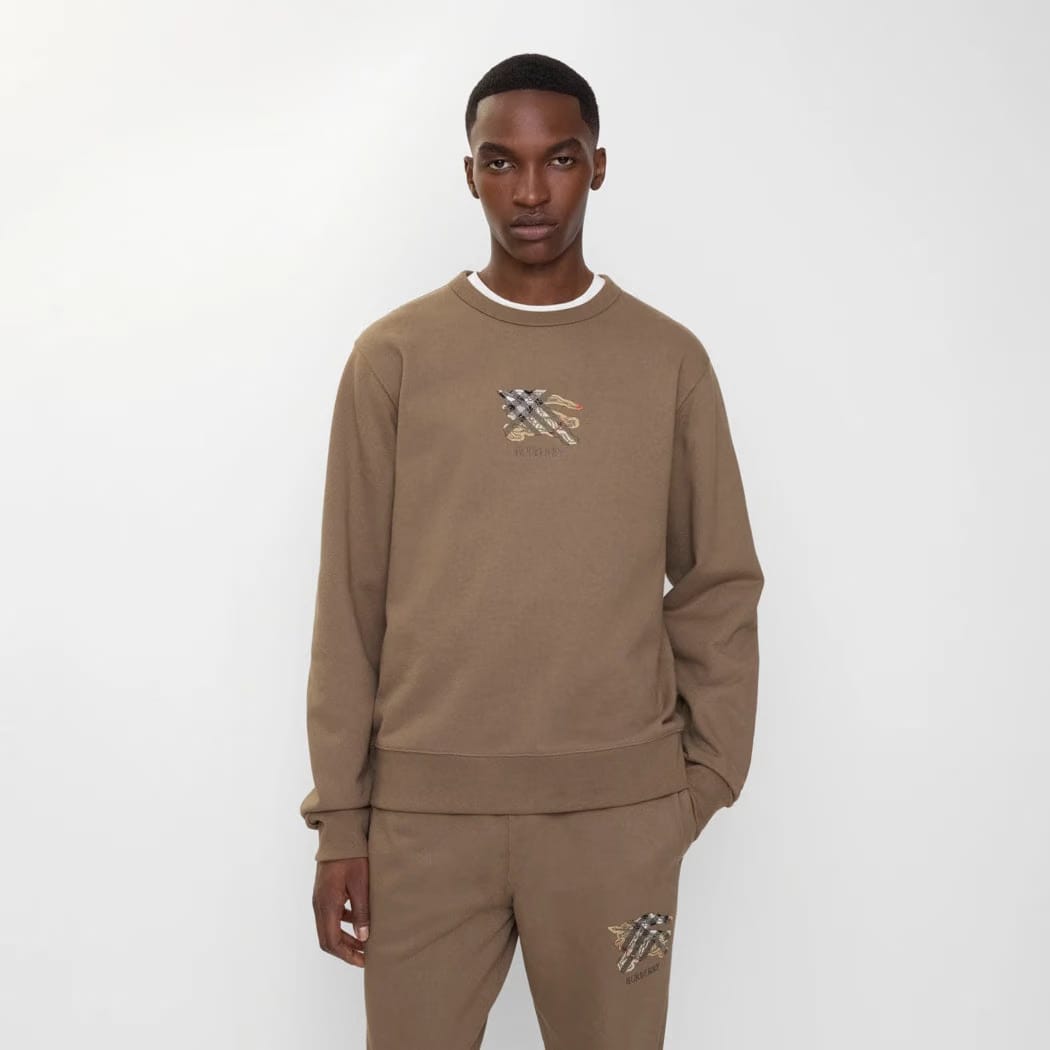 Knight Check Cotton Sweatshirt