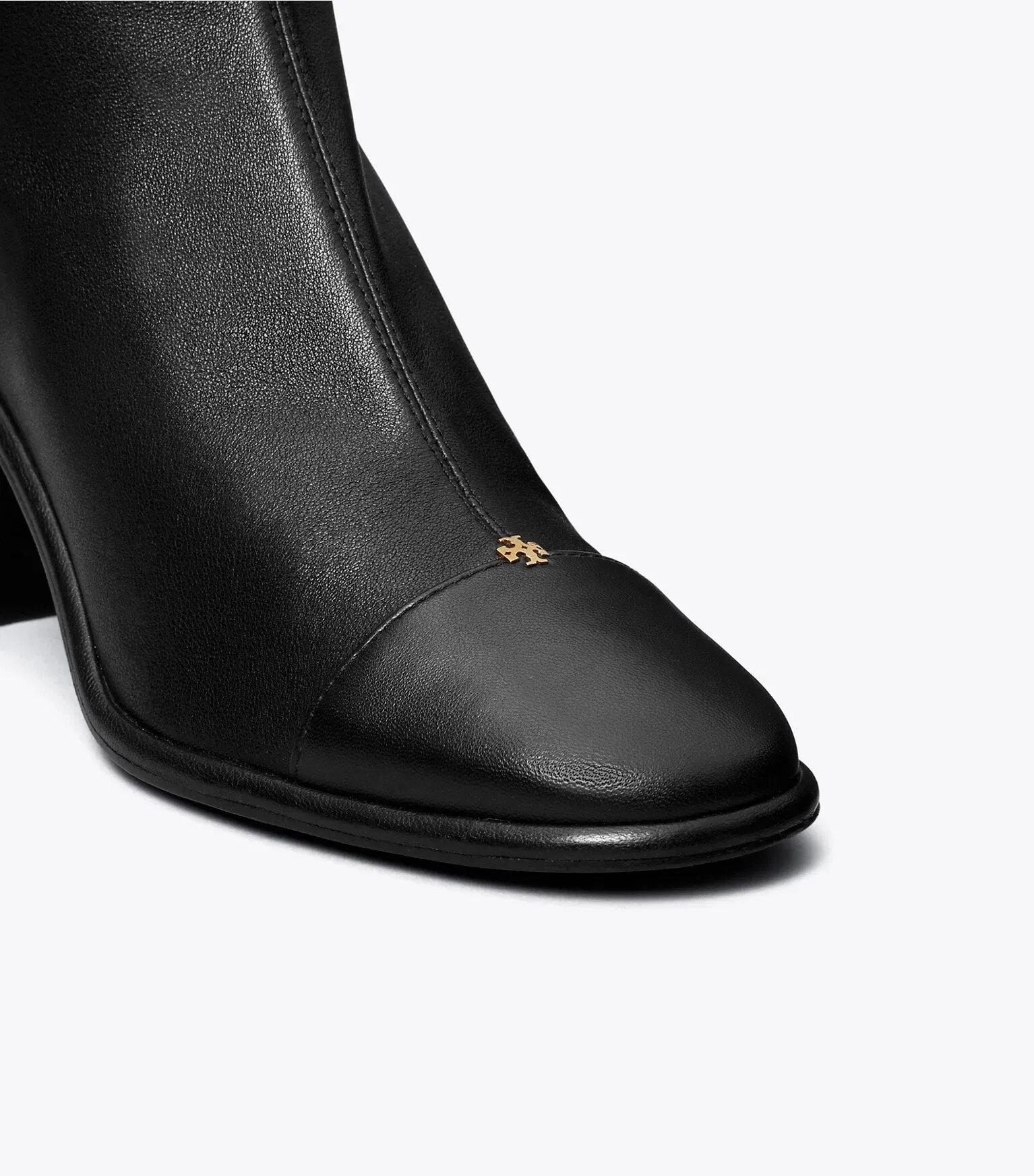 Cap-Toe Heeled Ankle Boot