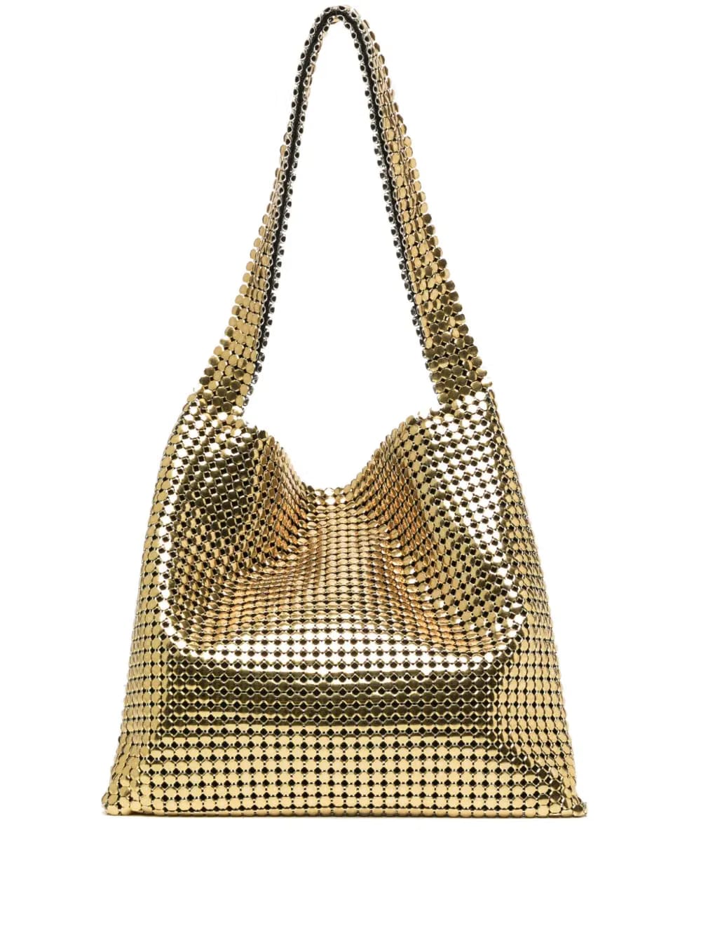 Pixel metallic-finish shoulder bag