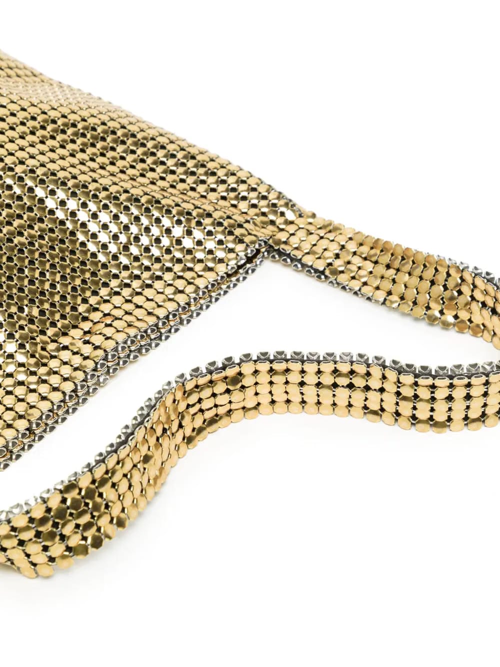 Pixel metallic-finish shoulder bag