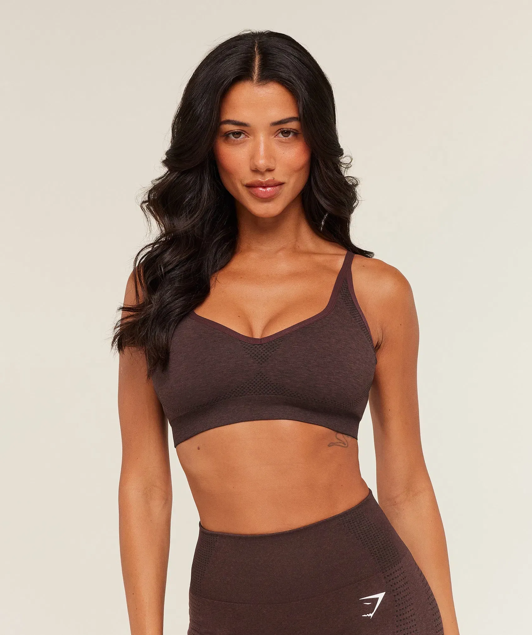 Gymshark Vital Sports Bra - Rich Maroon/Marl