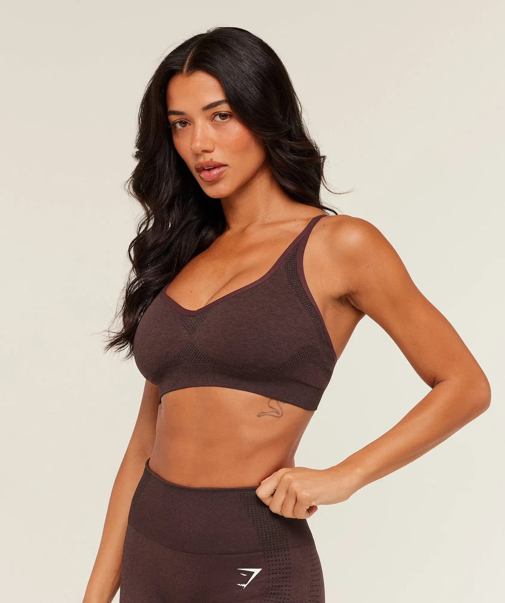 Gymshark Vital Sports Bra - Rich Maroon/Marl