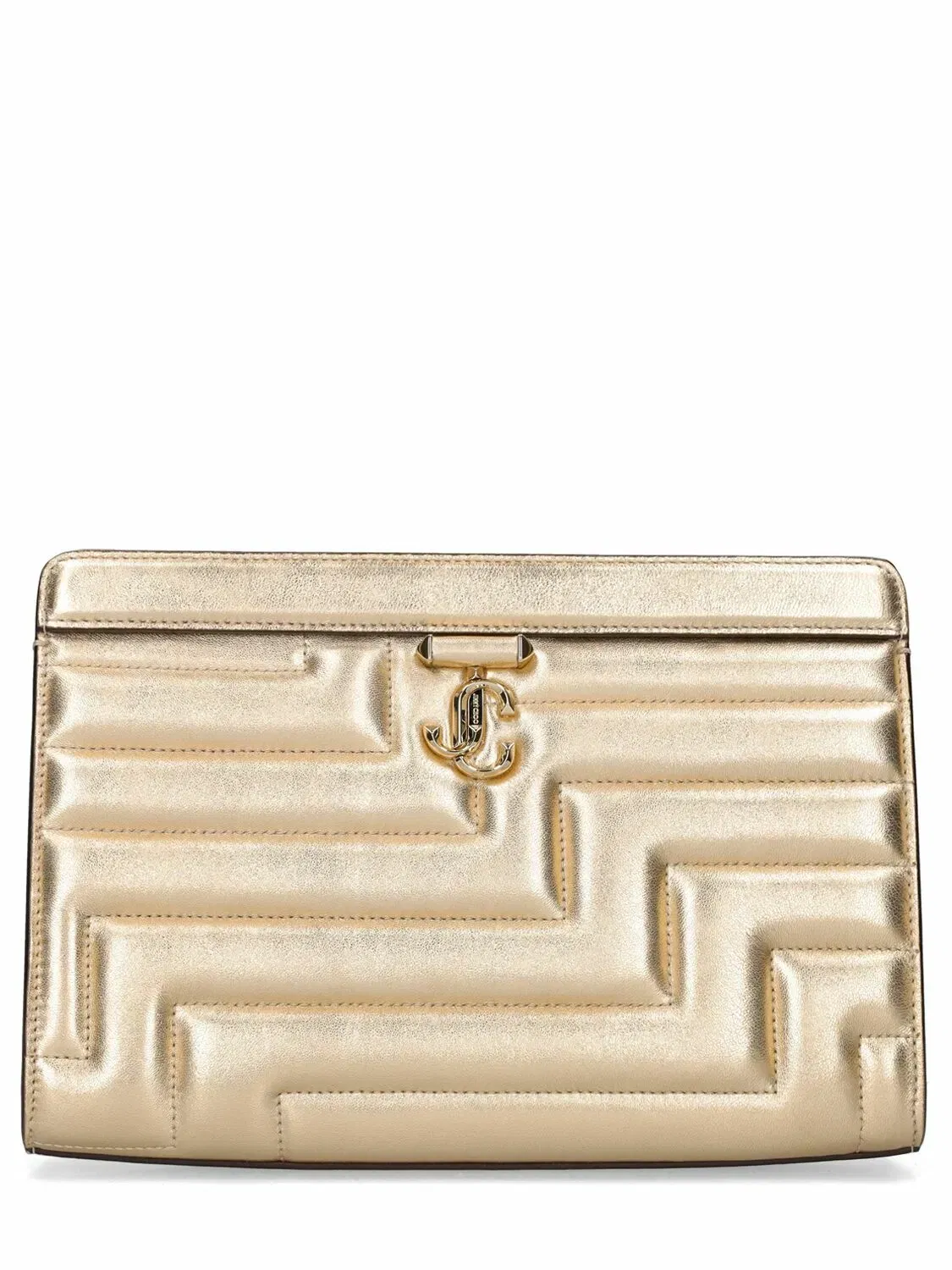 JIMMY CHOO Avenue Quilted Metallic Pouch