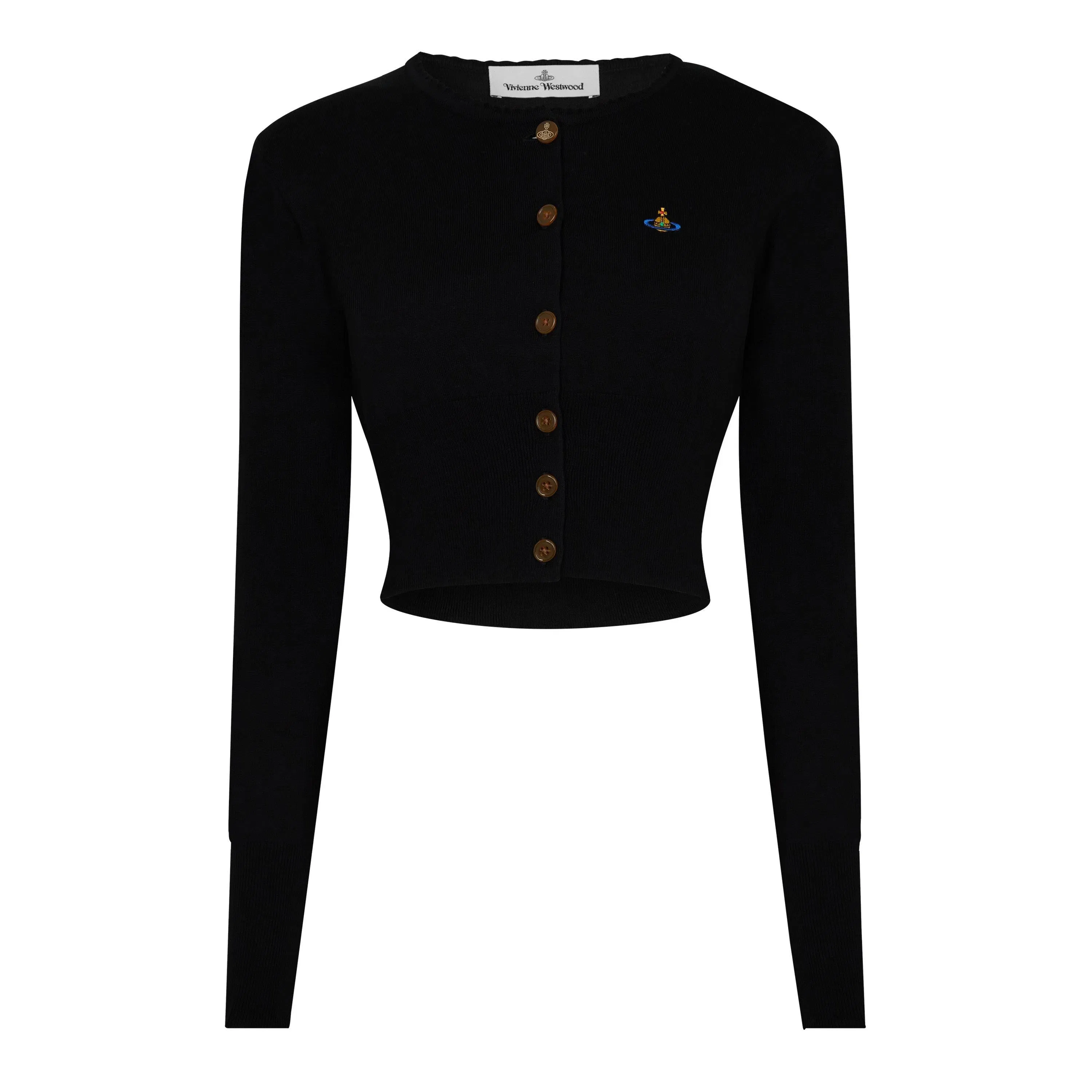 Logo Wool Bea Cropped Cardigan