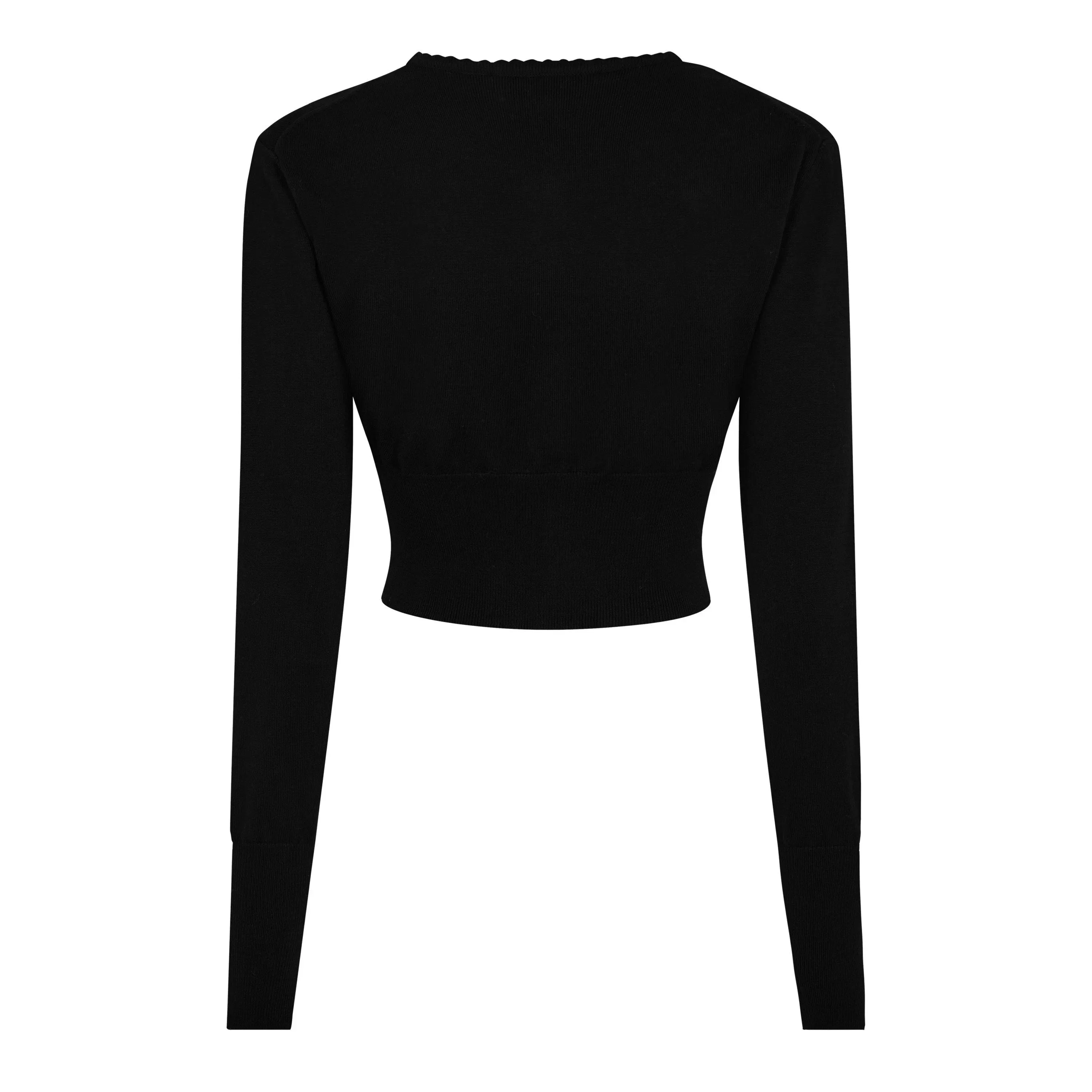 Logo Wool Bea Cropped Cardigan