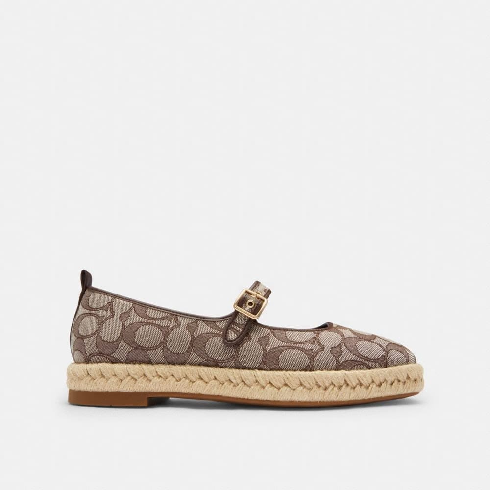 Mary Jane Espadrille In Signature Jacquard