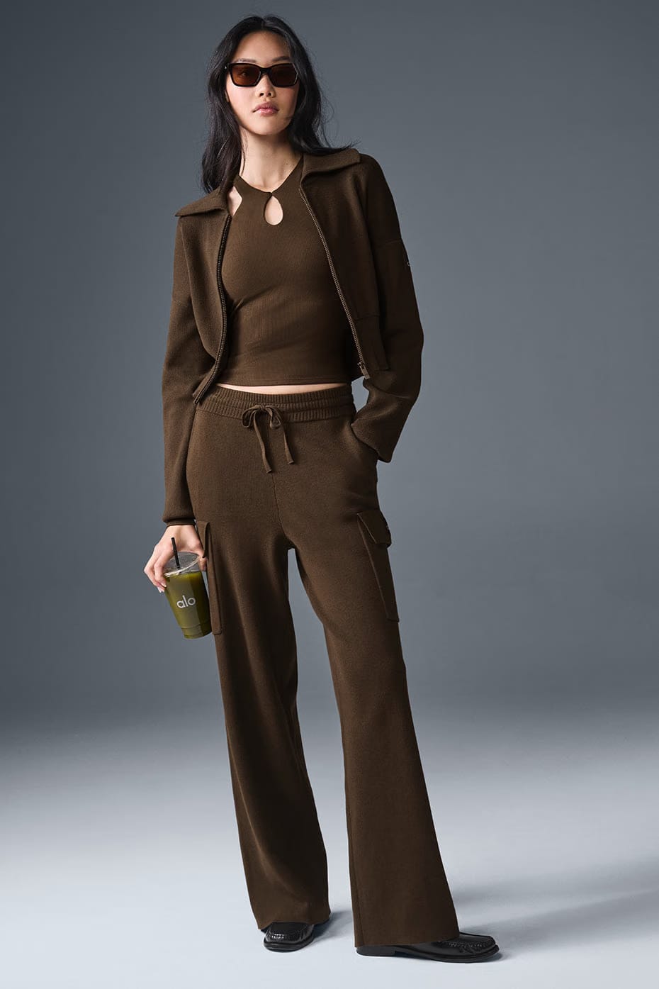 Scholar Knit High-Waist Cargo Pant