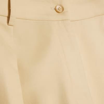 Yellow High Waisted Tapered Trousers