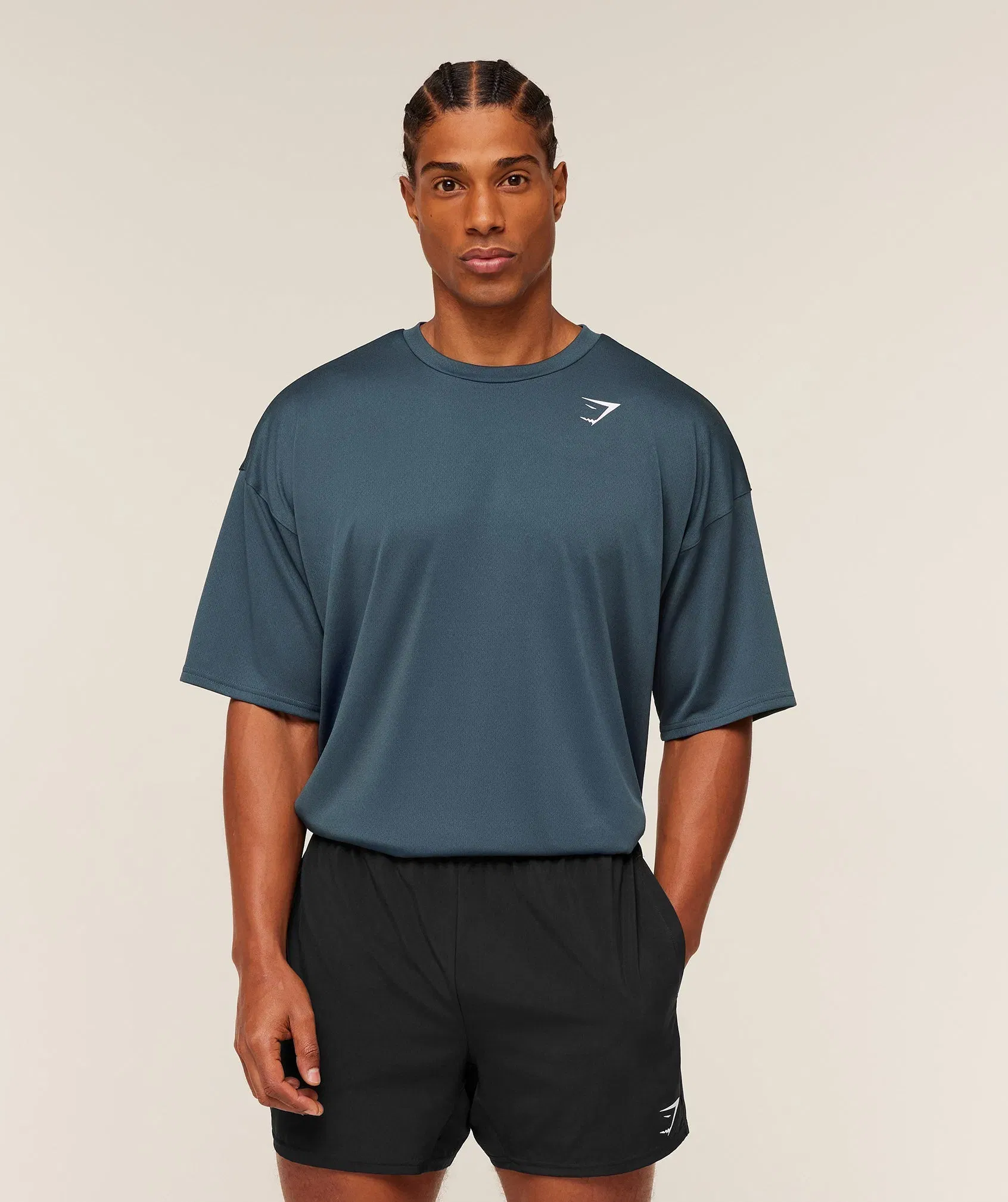 Gymshark Arrival Oversized T-Shirt - GS Stealth Blue