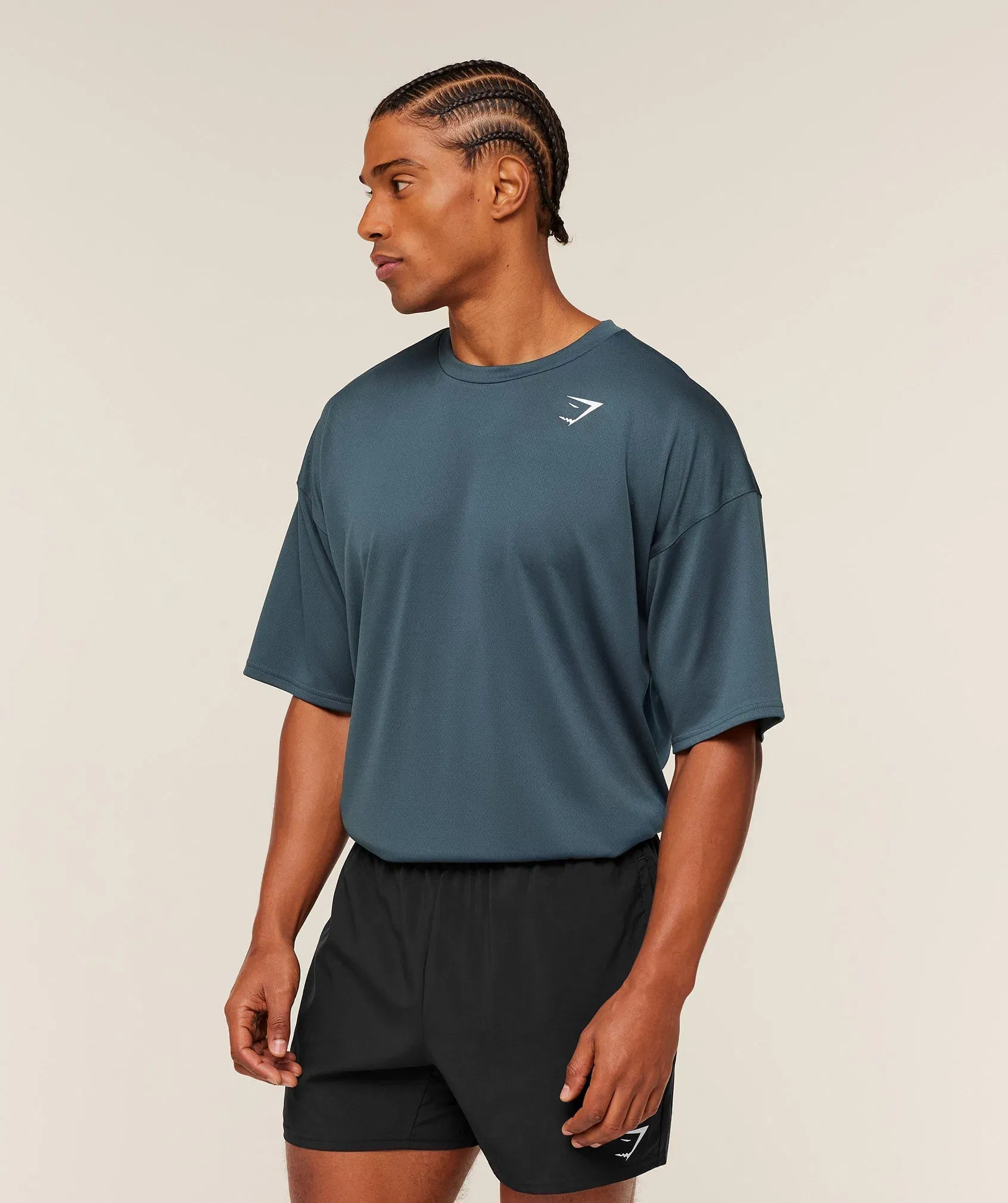 Gymshark Arrival Oversized T-Shirt - GS Stealth Blue