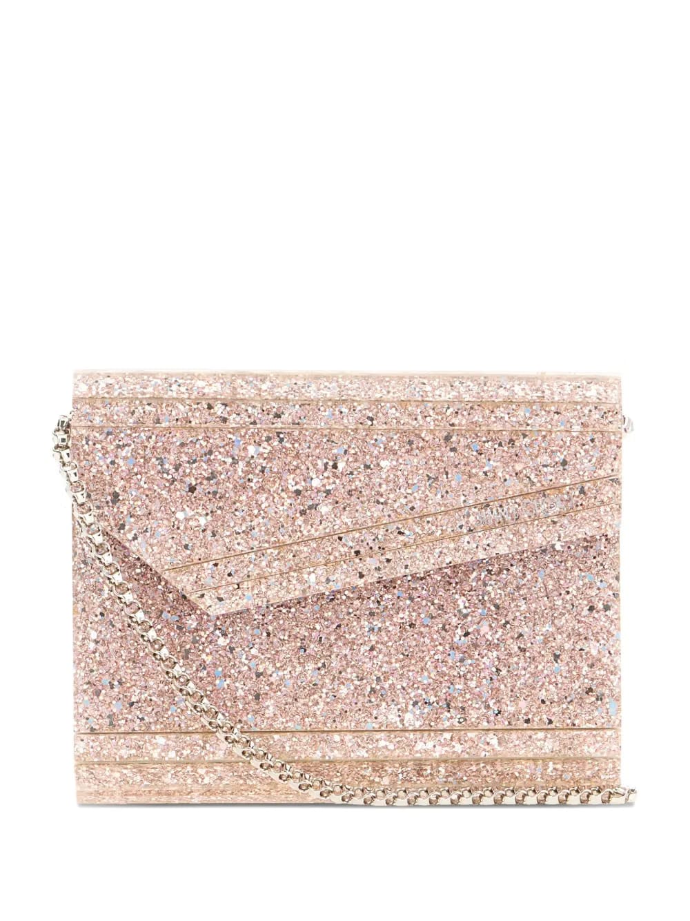 glitter-panelled clutch
