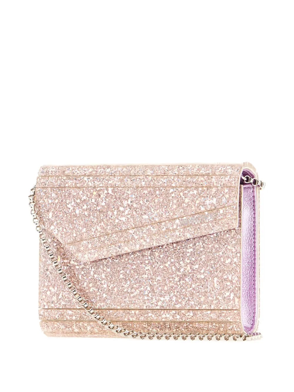 glitter-panelled clutch
