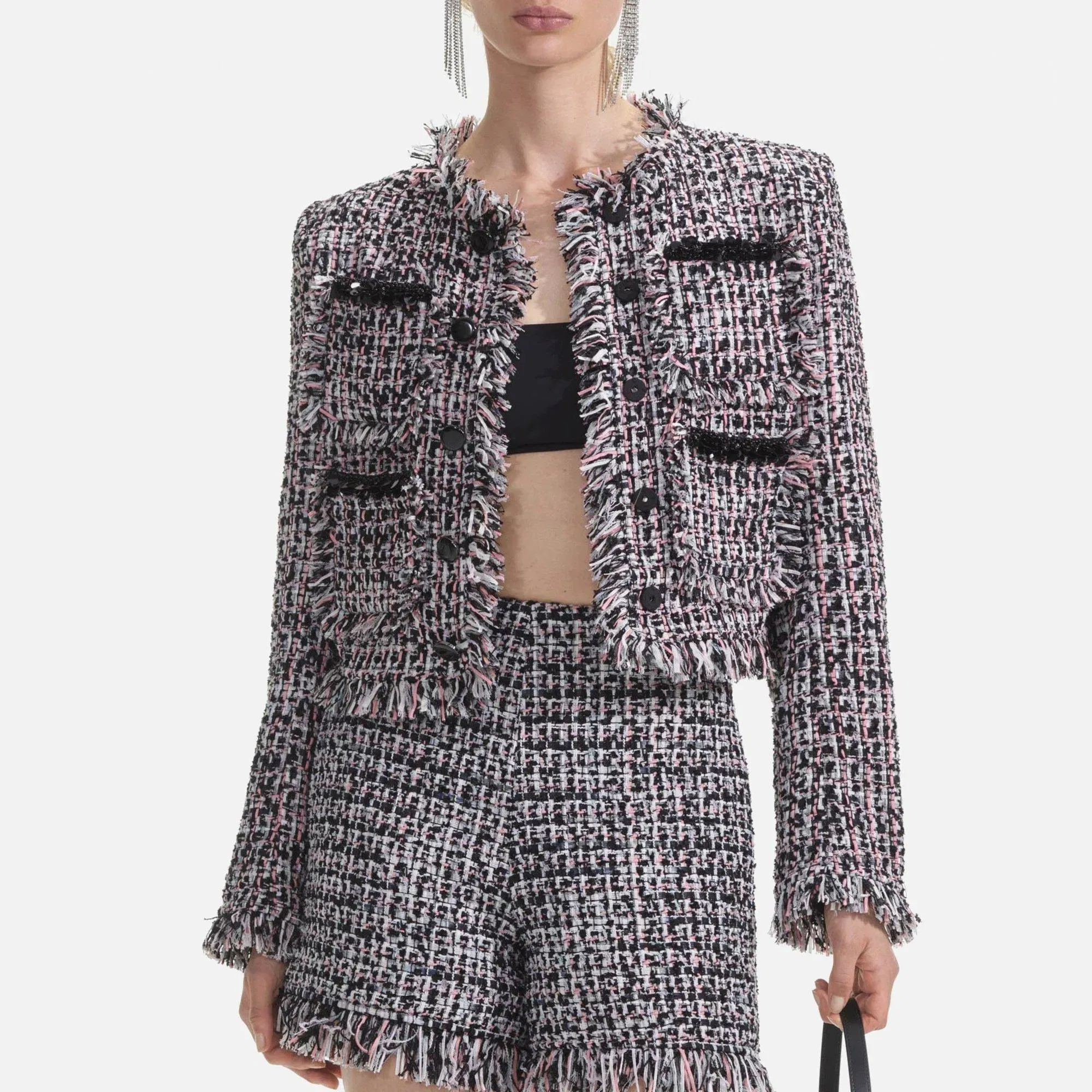 Fringed Buckle Blazer