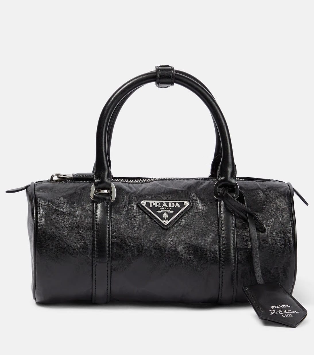 Antique leather tote bag