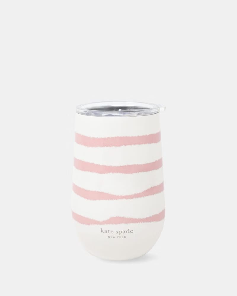 Pink Goddess Stripe Wine Tumbler