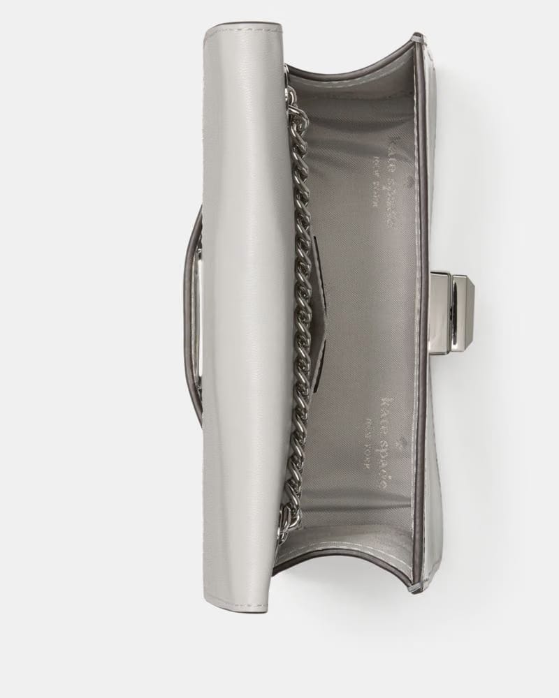 Phoebe Mirror Metallic Turnlock Mini Flap Crossbody