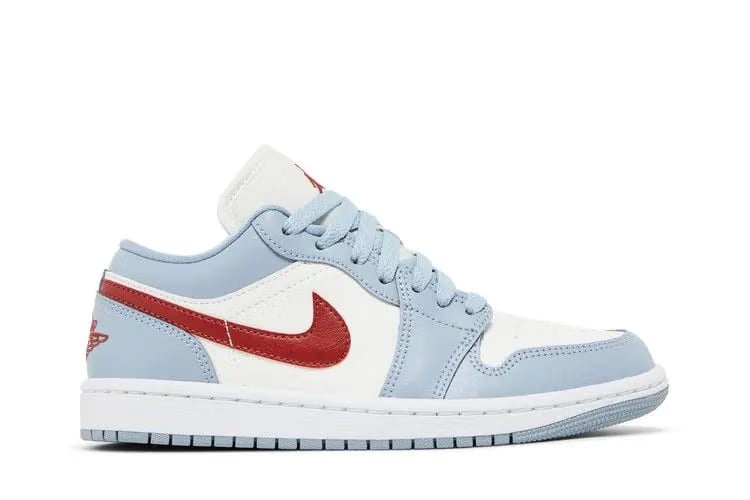 AIR JORDAN 1 LOW Off White/DUNE RED-BLUE GREY-WHITE