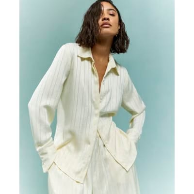 Cream Stripe Blouse