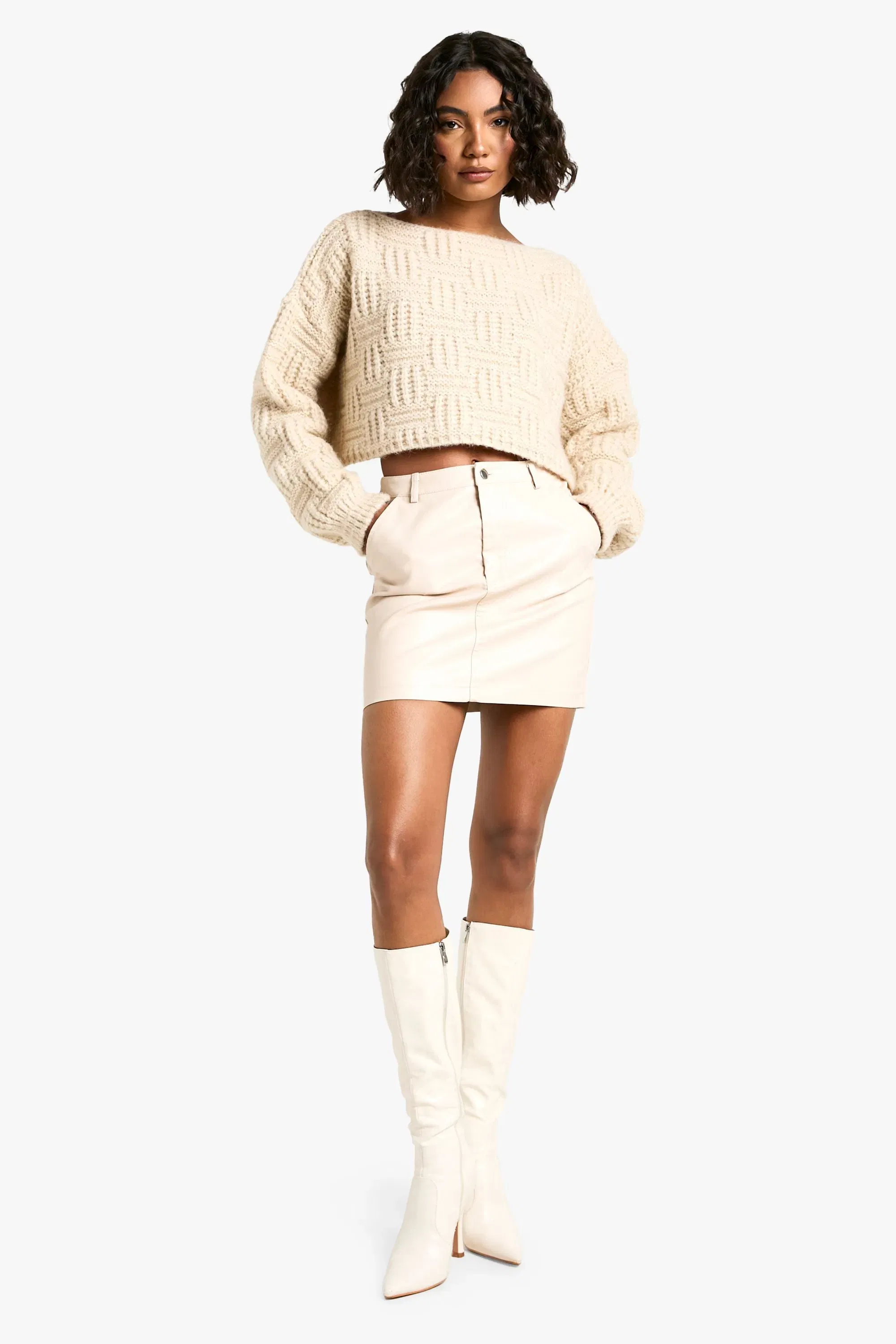 Tall Faux Leather Mini Skirt