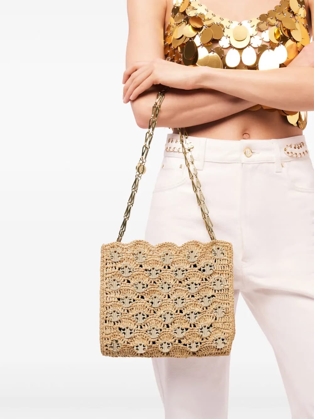 Iconic 1969 raffia shoulder bag
