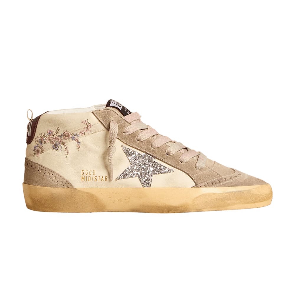 Golden Goose Wmns Mid Star 'Floral Embroidery'