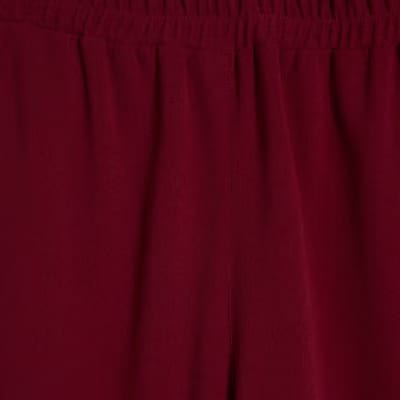 Red Wide Leg Trousers