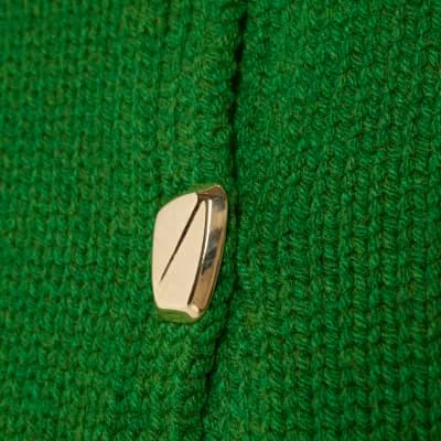 Green Sleeveless Button Cardigan
