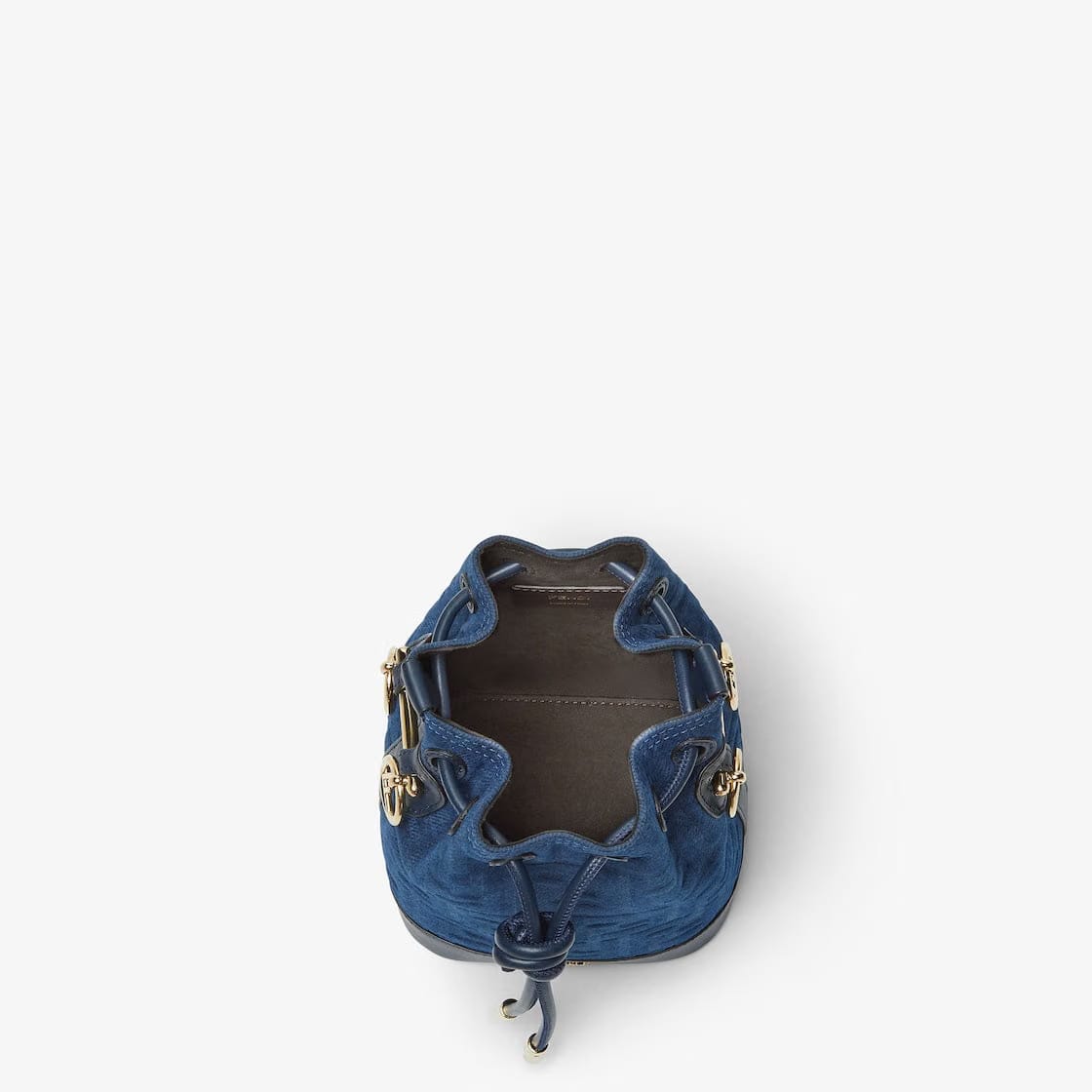 Mon Tresor Blue FF denim flocked mini-bag